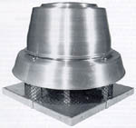 Spun aluminum Greenheck mushroom roof fan ventilator